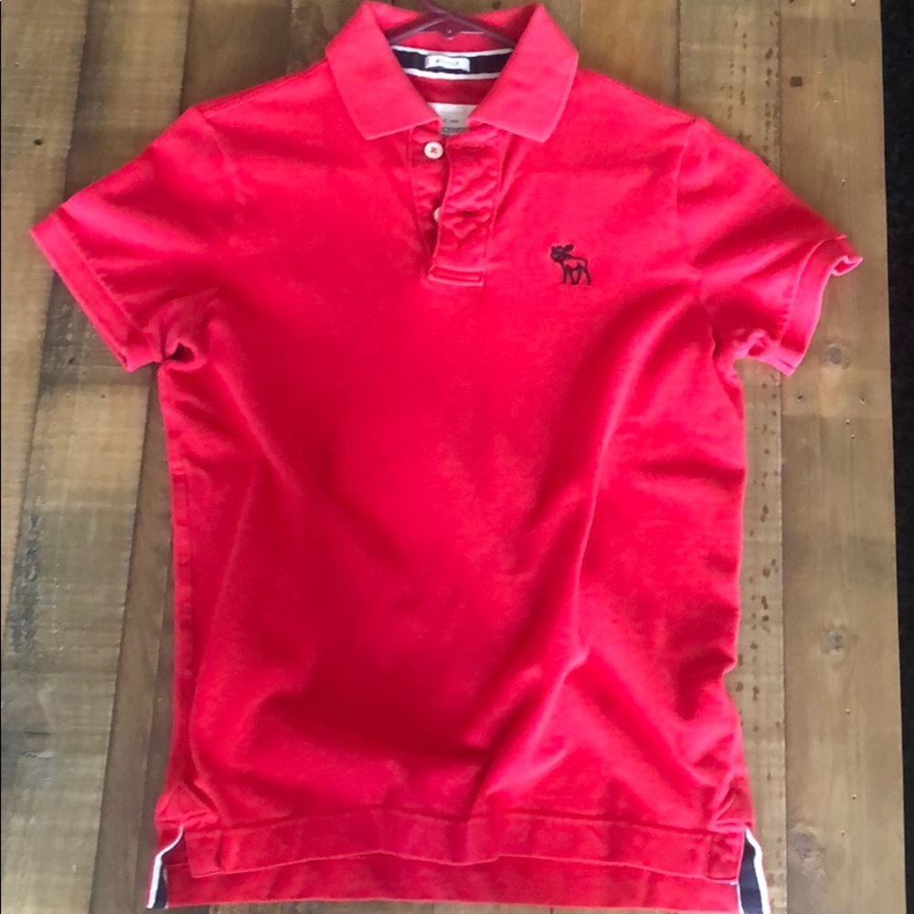 Abercrombie T-Shirt Bright Red Muscle Small Used